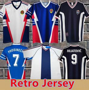 90 92 98 00 Joegoslavië retro STOJKOVIC voetbalshirts JOKANOVIC Mijatovic JUGOVIC MIHAJLOVIC MILOSEVIC SAVICEVIC PROSINECKI klassiek vintage uitvoetbalshirt