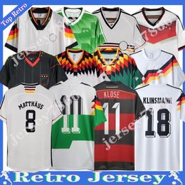 90 98 88 96 Wereldbeker Germanys Retro Littbarski Ballack voetbalsjersey Klinsmann 06 14 Shirts Kalkbrenner Matthaus Hassler Bierhoff Klose Vintage Uniform