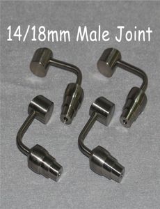 90° Emmer Domeless bar Titanium Nagels 10mm 14mm 18mm Mannelijke Vrouwelijke Gr2 Titanium Nagel Dabber Tool voor booreilanden Glazen waterpijp siliconen 4411905