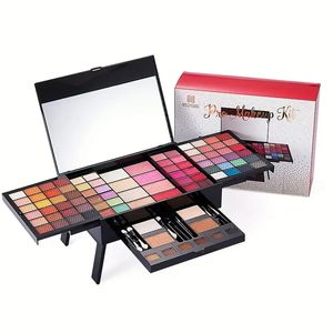 Ensemble de maquillage pour piano 90 couleurs - Comprend un fard à paupières, un fard à joues, un contour et des pinceaux assortis - Kit de maquillage complet avec miroir