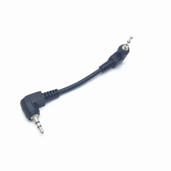 90 grados de 2,5 mm Adaptador Audio Data Cable Aux Aux Recording Cable de extensión Macho a Masino 8 cm