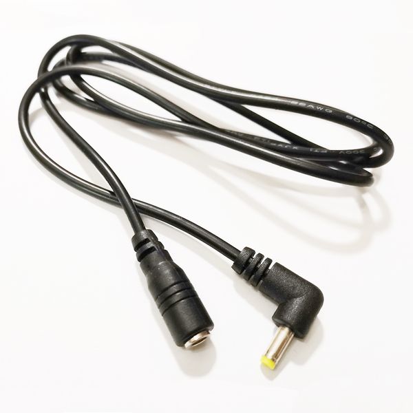 Cables, enchufe de alimentación de CC en ángulo de 90 grados 4.0x1.7mm Cable de conector de extensión macho a hembra 90 CM / DHL gratis / 100PCS
