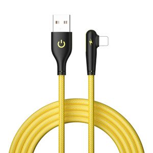 90 Graden MFi Kabel Game Kabel voor Iphon X8765 SE voor Verlichting Naar USB Lader Snel Opladen Schuine Kabel Data Sync Elleboog