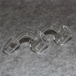 Roken 90 graden Quartz Nail Bowl 10mm 14mm 18mm Mannelijke Vrouwelijke Gezamenlijke Quart Banger voor Oliebrander Glas Water Bong