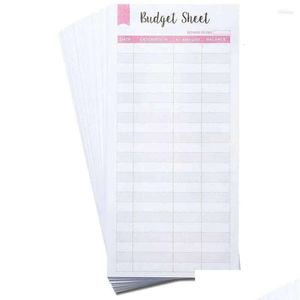 90 uitgaven PCS Wrap Gift Budget Sheets Bill Organizer voor A6 Binder Cash Envelope Trackers Budgeting Planner Drop Delivery Dh1u0 ing