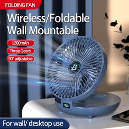 90 ° ventilateur pliable Rechargeable Tableau mural portable Portable Air Climatiseur avec HORCH sans piste pour Home 240424