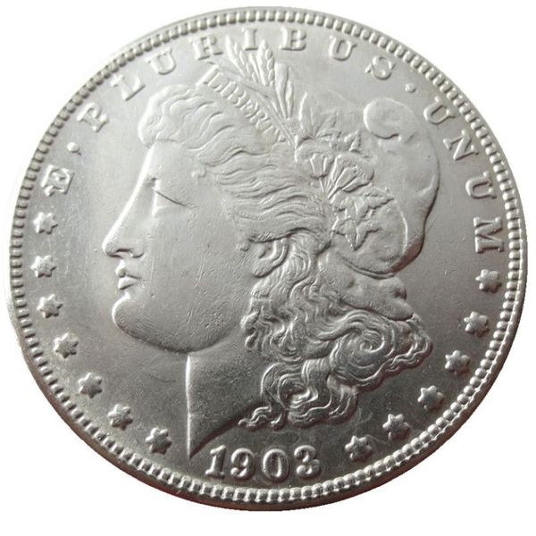 90% plata dólar Morgan estadounidense 1903-P-S-O nuevo COLOR antiguo copia artesanal adornos de latón accesorios de decoración del hogar 233W