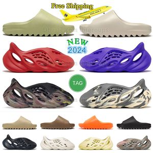 2024 NIEUWE FOAM LOPERS SLIPPER SLIDES Beroemde Designer Sandalen Dameshoenschoenen Gratis verzending Zwart Onxy Vermillion Platform Coach Sliders Clogs Mules Runner Sandle Sandle