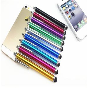 90 touch Screen pen 500 unidades de bolígrafos capacitivos de pantalla táctil de metal para Samsung Iphone teléfono celular Tablet PC 10 colores Fedex 3127748