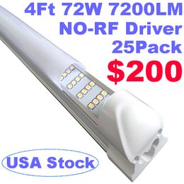 9000 Lumen Super Bright Grosted Couvercle LED LED FLUORESCENT LED FLUORESCENT 72W TUBE 4FF