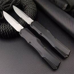 9000 Matt Diskin Livewire AUTO Tactisch Mes 440C Satijn Drop Point Blade Zwart Zinklegering Handvatten Automatisch Mes EDC Camping Zelfverdedigingsmes Omkeerbare clip