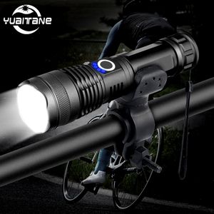 90000lm meest krachtige XHP50 LED Bicycle zaklamp USB oplaadbare USB Zoom Bike Light Torch 18650 26650 voor fietslicht in de buitenlucht