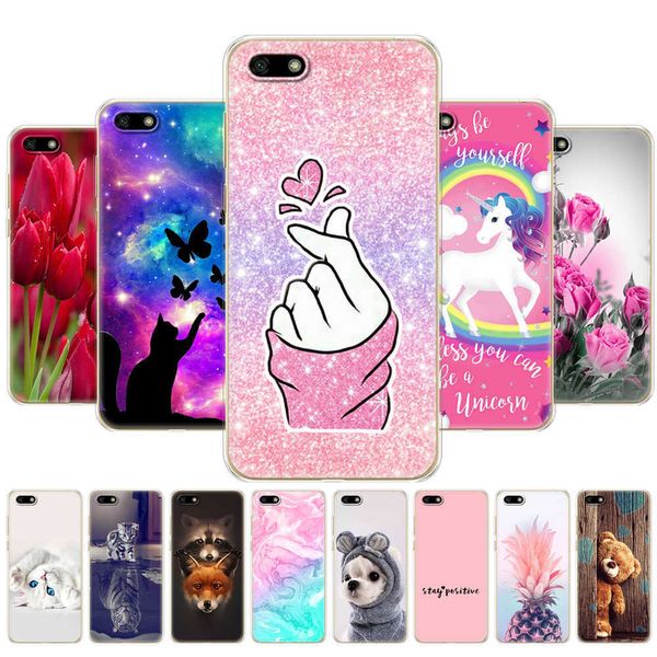 Per Honor 7A Prime Case 5.45 pollici Silicon Soft TPU Cover posteriore per telefono Huawei DUA L22 Versione russa Coque Bumper