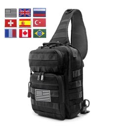 900d Gran honda militar mochila EDC Tactical Shoulder Bag Ejército Molle Chest Pack Impermeable para acampar al aire libre Mochila 7423364346