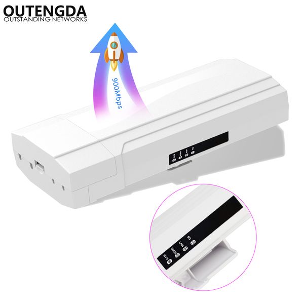 Enrutador CPE para exteriores de 900Mbps, 5G, PTP, rango de 10KM, punto de acceso Wi-fi, WDS, puente Wifi inalámbrico para cámara IP