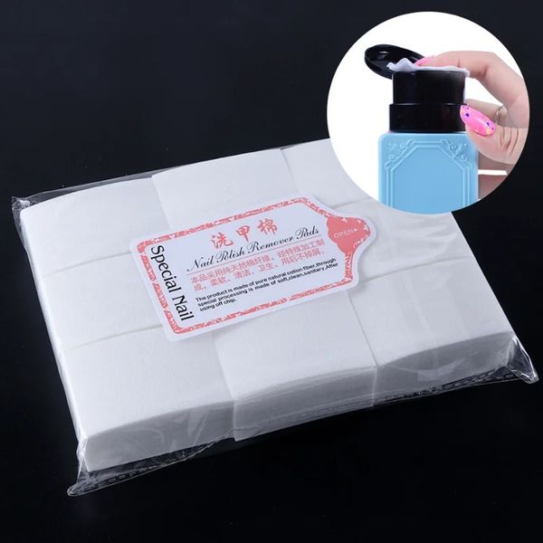 900pcs Nail Cotton Retouillement vernis en glace Gel Gel Clean Manucure Lint sans lingettes Nettoyer UV Gel Polon Papinon Tamps serviette