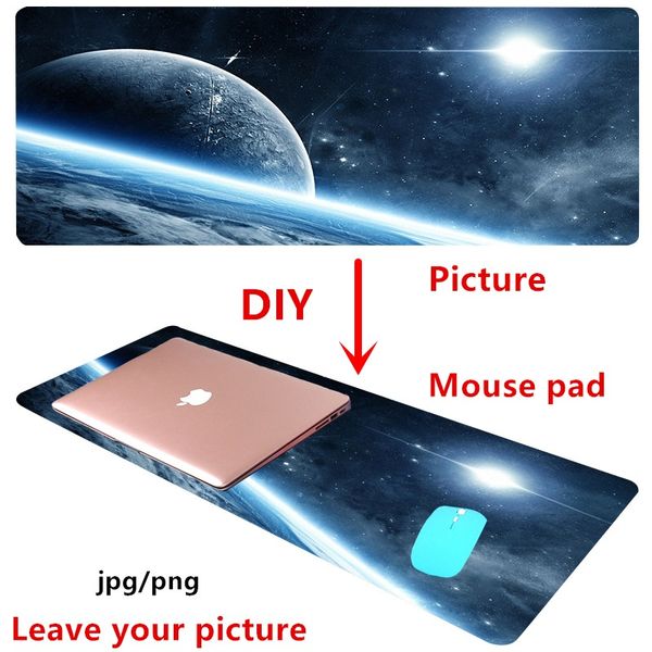 900x400x2MM XXL bricolage Anime tapis de souris paysage tapis grand XL Sexy Gamer jeu tapis de jeu grand personnalisé bureau clavier tapis de souris cadeau