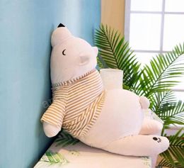 90110 cm Kawaii vestir oso polar muñeca de peluche bebé suave relleno dormir oso almohada animal juguetes de peluche niños dibujos animados regalos 6561922