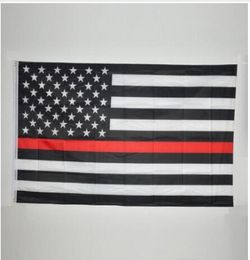 90150cm Blueline USA Politie Vlaggen 5 stijlen 3x5 voet dunne blauwe lijn USA Vlag Zwart Wit en blauwe Amerikaanse vlag met messing Grommet1614396