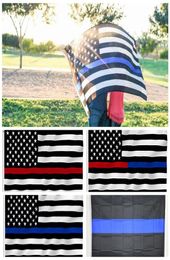 Banderas de policía BlueLine USA de 90150 cm, 5 estilos, 3x5 pies, línea azul delgada, bandera de EE. UU., bandera americana negra, blanca y azul con ojal de latón 4334460