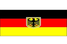 90150cm Frappe d'État allemand Drapeau vif couleur et UV Fade résistante 100 Polmany Germany Eagle Banner avec laiton GROMMETS8895176