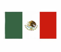 90150cm Mexicaanse vlag hele directe fabriek klaar voor verzending 3x5 Fts 90x150cm Mexicanos Mexicaanse vlag van Mexico EEA20935814016