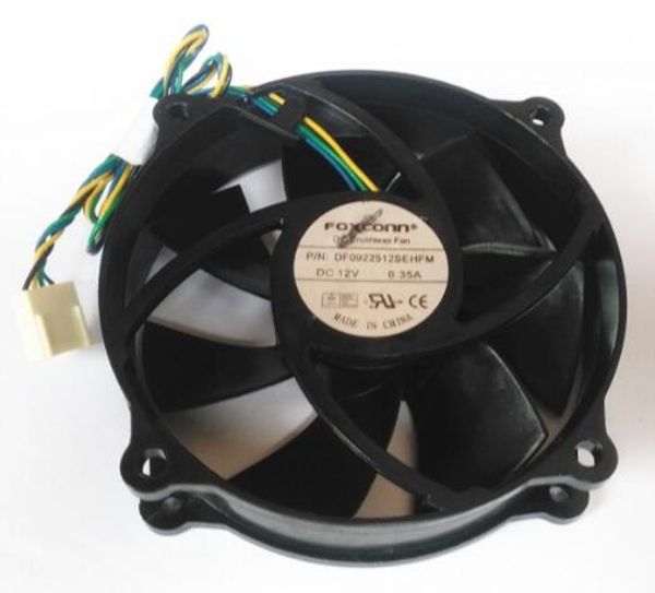 9025 12V 0.35A trou distance 7.2cm DF0922512SEHFM Ventilateur circulaire 9cm Ventilateur CPU réglable 4 fils