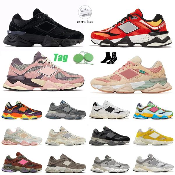 9060 Athletic Og Sneakers Chaussures de course Mentes Femmes 9060 Salt de mer Briques en bois triple champignon noir Rose Pluie sur Cloud Joe Freshgoods Baby Shower Blue Pink Trainers Aa