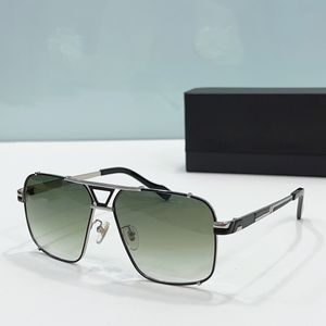 9099 Vintage vierkante piloot zonnebrillen voor mannen zilveren metaalgroene gradiënt mode zonnebril ontwerpers zonnebril occhiali da sole sunnies uv400 brillen met doos