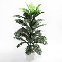 90cm 39 têtes plantes de palmier artificielles grand arbre tropical faux feuilles de palmier soie feuillage persan plantes vertes pour décor de bureau 210624