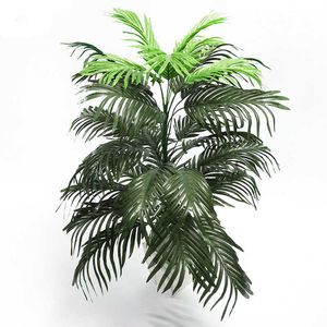 90 cm 39 têtes grandes feuilles de palmier tropical artificiel Monstera arbre faux plantes vertes soie ventilateur feuillage pour la décoration de bureau à domicile 210624