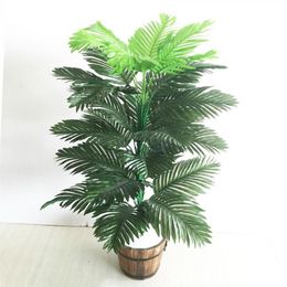 90cm 39 têtes plantes tropicales grand palmier artificiel faux Monstera feuilles de palmier en soie fausses feuilles de plantes pour la décoration de jardin à la maison217z