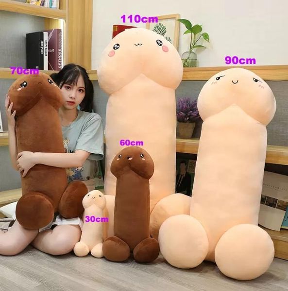 90cm Mandalista de fábrica SexyFunny Plushtoys relleno de polla suave muñeca de plush reales de plush reales juguetes lindos regalos divertidos en realidad Peni5336881