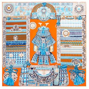 90 cm Foulard Twill Silk Square Scarf Vrouwen Shawl Sjaab Bandana Handgemaakte dubbelzijdige hand opgerolde rand Hoofdjaals voor Lady281W