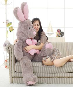 90 cm Giant American Big Rabbit Plush Doll Soft Sweate Toys Leeskussen voor Valentine039S Day Children Gifts LBV Q07274235247