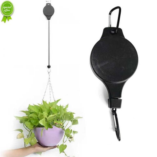 90 cm fort rétractable suspendu panier tirer vers le bas cintre poulie plante cour fleur cintre crochet jardin paniers plante Pots crochet