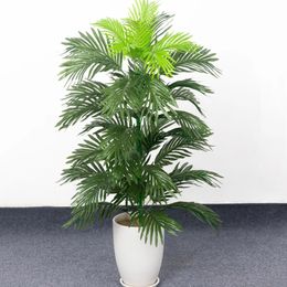 Palmera tropical de 90 cm Plantas artificiales Feamas de palma de seda falsa Big Coconut Árbol sin maceta para la decoración del jardín doméstico 240415