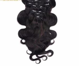 90g tot 120g Body Wave Braziliaanse Machine Gemaakt Remy Haar 1 1b 2 4 8 Clip In Hair Extensions 16 tot 22 Menselijke Clips88573699927409