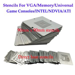 Pochoirs de carte graphique à chaleur directe BGA 90MM Accessoires de soudage pour mémoire VGA Consoles de jeux universelles Pochoir de puces vidéo INTEL NDVIA ATI