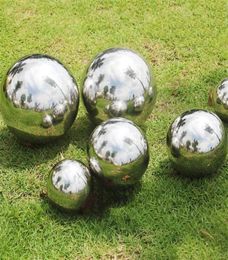 90 mm250 mm AISI 304 Miroir à balle creux en acier inoxydable Sphère brillante polie pour jardin extérieur Ornement de clôture de piscine et décor1270925
