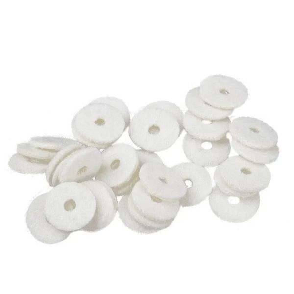 90pcs 1 mm / 2 mm Rondelle de piano en feutre Piano Toule partielle pavé en feutre Laveuses en laine Aliffeurs de métiers du piano