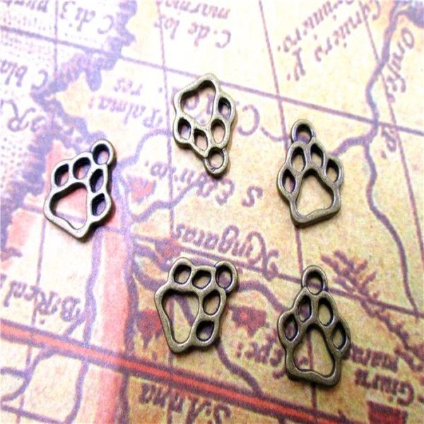90pcs - Dog Paw Charms Antique Bronze Dog Paw Pendants Pendants 11 13 mm2791