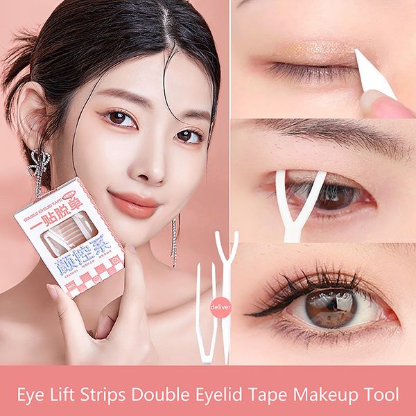 90pcs Invisible Double Eyelid Tape Auto Adhesive Transparent Eyelid Stickers Slim Wide Imperproping Fiber Stickers For Eyelid