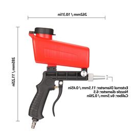 FreeShipping 90psi Portable DIY Machine de sablage Pistolet de pulvérisation Mini dispositif de sablage Sandblaster Antirouille Machine de sablage réglable Tdlq