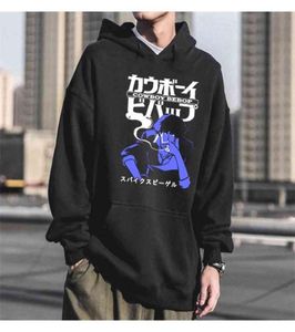 90s Classic Anime Cowboy Bebop hoodie voor mannen vrouwen lange mouw Spike Spiegel grafische duivel hoodie trui Harajuku Tops cadeau 2103824341