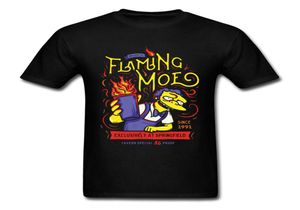 90s Flaming Moe T-shirt Men Tshirt Comics Vêtements Black Tee Cartoon Tshirt Funny Tops Cotton Streetwear7954448