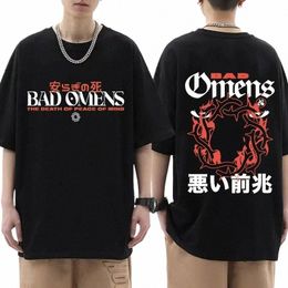 90s Rétro Bad Omens Graphic T-shirt 2023 Tour American Music Ccert T-shirts Gothique Hip Hop 100% Cott T-shirt Streetwear Q1CK #