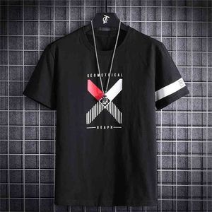 90S T-shirts Pour Hommes Vêtements Casual 100% Coton Manches Courtes D'été O-cou Blanc Noir T-shirt Top T-shirts Surdimensionné 6XL 7XL 8XL 210716