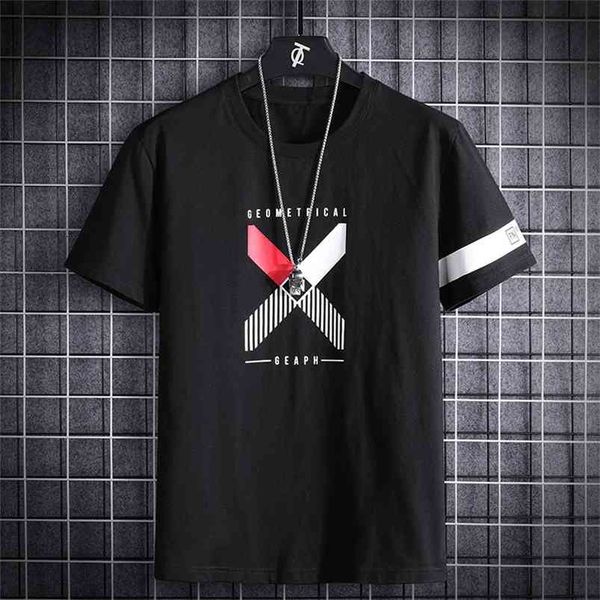 90S T-shirts Pour Hommes Vêtements Casual 100% Coton Manches Courtes D'été O-cou Blanc Noir T-shirt Top T-shirts Surdimensionné 6XL 7XL 8XL 210706