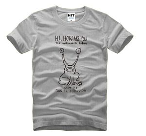 90tj T-shirts pour hommes T-shirt Rock Roll salut comment vas-tu lettre impression T-shirt coton col rond T-shirt